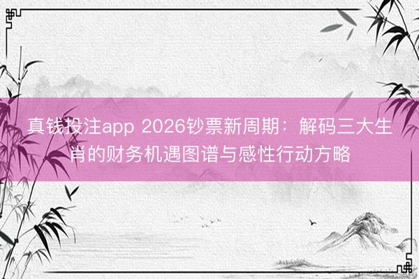 真钱投注app 2026钞票新周期：解码三大生肖的财务机遇图谱与感性行动方略