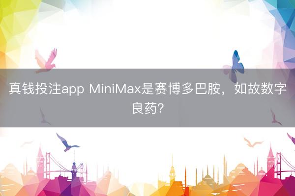 真钱投注app MiniMax是赛博多巴胺，如故数字良药？