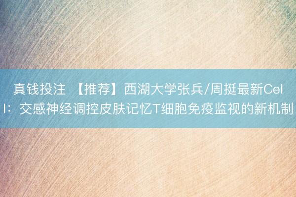 真钱投注 【推荐】西湖大学张兵/周挺最新Cell：交感神经调控皮肤记忆T细胞免疫监视的新机制