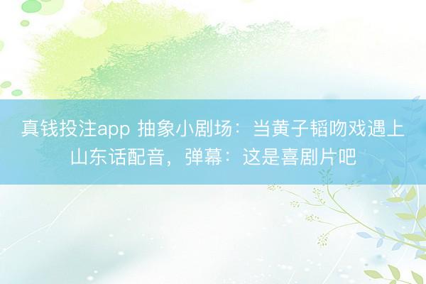 真钱投注app 抽象小剧场：当黄子韬吻戏遇上山东话配音，弹幕：这是喜剧片吧