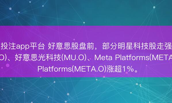 真钱投注app平台 好意思股盘前，部分明星科技股走强，英伟达(NVDA.O)、好意思光科技(MU.O)、Meta Platforms(META.O)涨超1%。