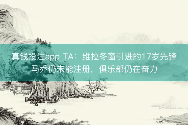 真钱投注app TA：维拉冬窗引进的17岁先锋马乔仍未能注册，俱乐部仍在奋力