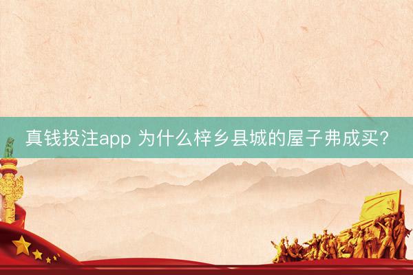 真钱投注app 为什么梓乡县城的屋子弗成买?