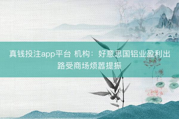 真钱投注app平台 机构：好意思国铝业盈利出路受商场烦嚣提振