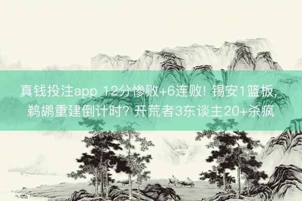 真钱投注app 12分惨败+6连败! 锡安1篮板, 鹈鹕重建倒计时? 开荒者3东谈主20+杀疯
