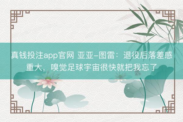真钱投注app官网 亚亚-图雷：退役后落差感重大，嗅觉足球宇宙很快就把我忘了