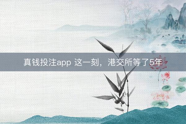 真钱投注app 这一刻，港交所等了5年