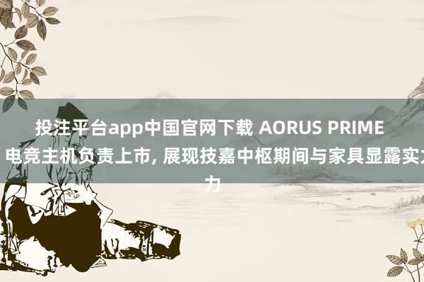 投注平台app中国官网下载 AORUS PRIME 5 电竞主机负责上市， 展现技嘉中枢期间与家具显露实力