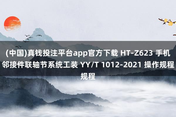 (中国)真钱投注平台app官方下载 HT-Z623 手机邻接件联轴节系统工装 YY/T 1012-2021 操作规程