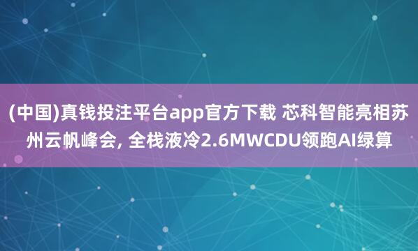 (中国)真钱投注平台app官方下载 芯科智能亮相苏州云帆峰会， 全栈液冷2.6MWCDU领跑AI绿算