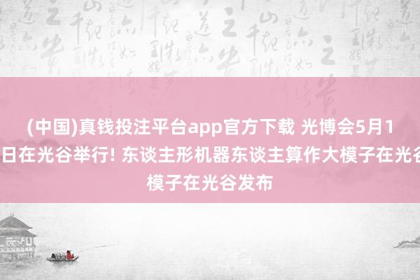 (中国)真钱投注平台app官方下载 光博会5月18—20日在光谷举行! 东谈主形机器东谈主算作大模子在光谷发布