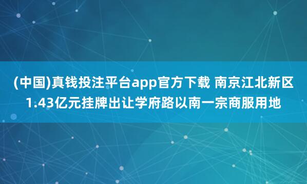 (中国)真钱投注平台app官方下载 南京江北新区1.43亿元挂牌出让学府路以南一宗商服用地