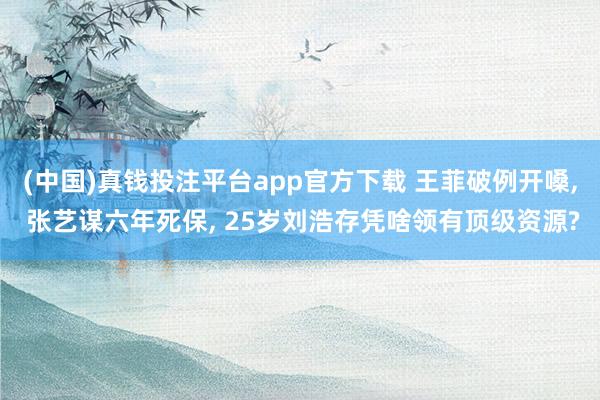 (中国)真钱投注平台app官方下载 王菲破例开嗓， 张艺谋六年死保， 25岁刘浩存凭啥领有顶级资源?