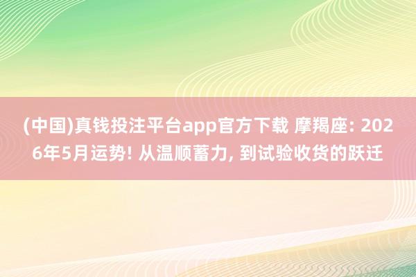 (中国)真钱投注平台app官方下载 摩羯座: 2026年5月运势! 从温顺蓄力， 到试验收货的跃迁