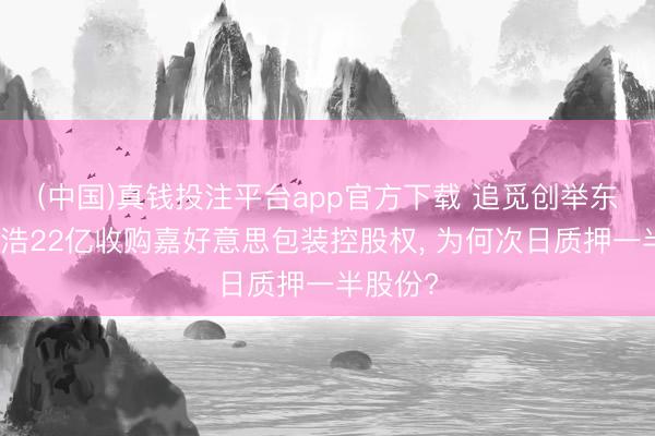 (中国)真钱投注平台app官方下载 追觅创举东谈主俞浩22亿收购嘉好意思包装控股权， 为何次日质押一半股份?