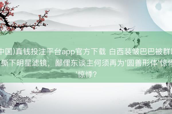(中国)真钱投注平台app官方下载 白西装皱巴巴被群嘲:撕下明星滤镜,鄙俚东谈主何须再为'圆善形体'惊悸?