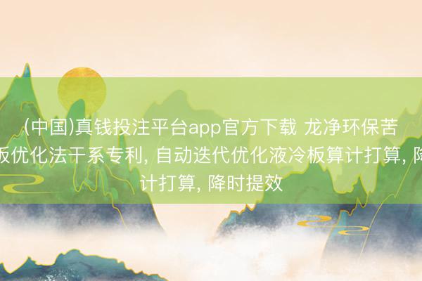 (中国)真钱投注平台app官方下载 龙净环保苦求液冷板优化法干系专利， 自动迭代优化液冷板算计打算， 降时提效